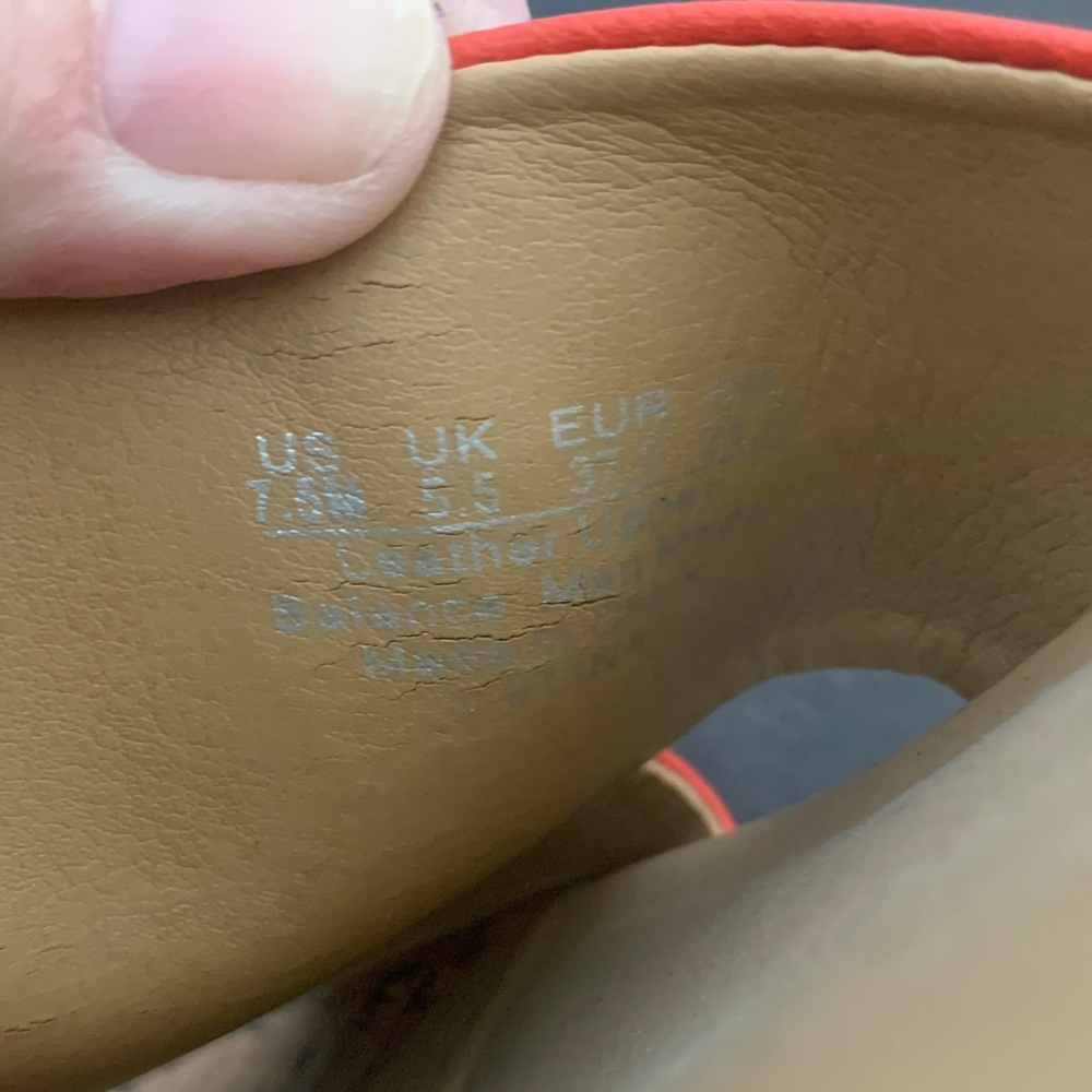 Franco Sarto orange Leather Slide Espadrille Sandals - Picture 7 of 8